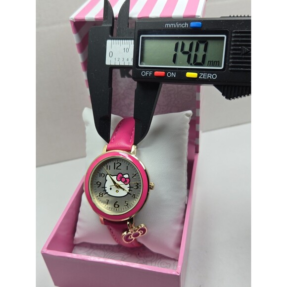 Hello Kitty Sanrio Accutime HK5078TM Pink Gold Bow Charm Watch New Battery W Box main image 7